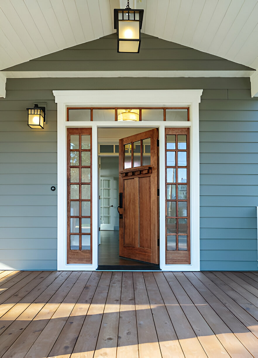 Classic wood entry door installed in Weston