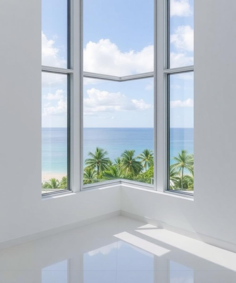 Corner glass installed in Miami Beach